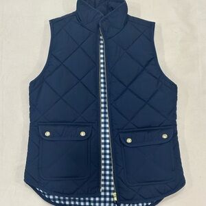 Jcrew Factory Navy Quilted Women’s Vest